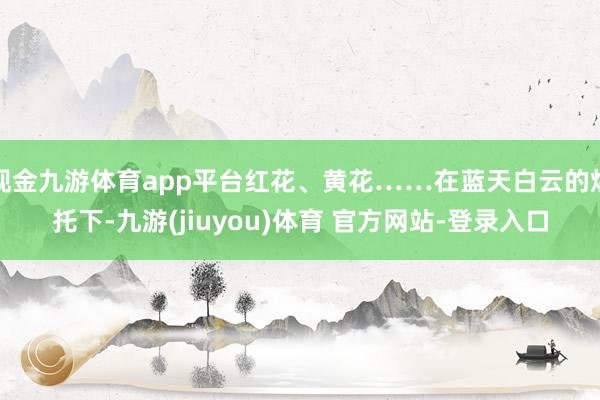 现金九游体育app平台红花、黄花……在蓝天白云的烘托下-九游(jiuyou)体育 官方网站-登录入口